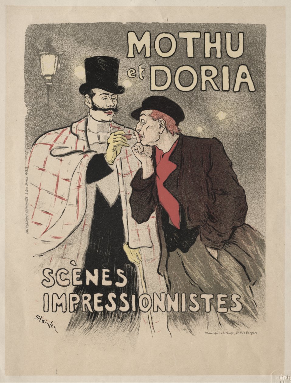 Mothu og Doria - impressionistiske scener af Théophile Alexandre Steinlen