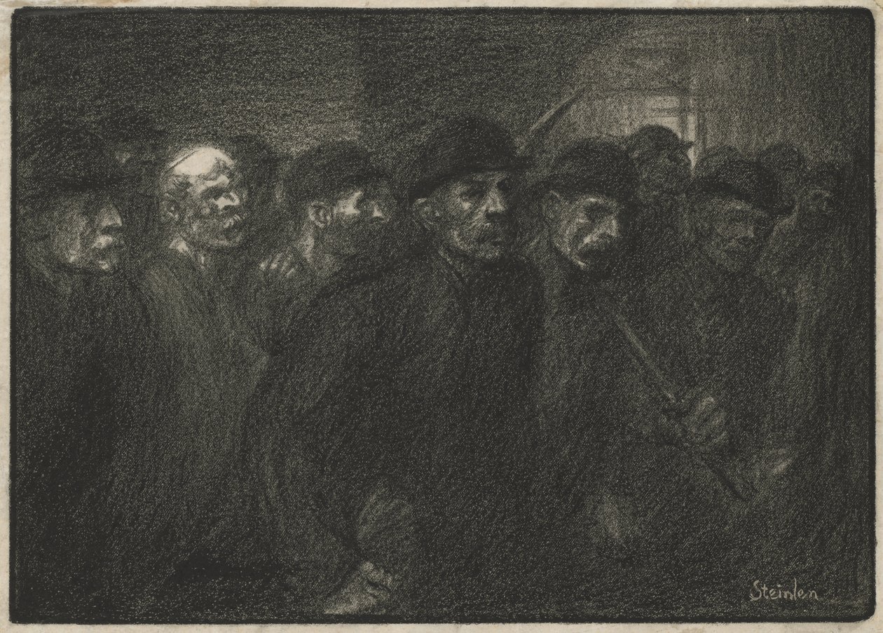 Arbejdere forlader fabrikken af Théophile Alexandre Steinlen