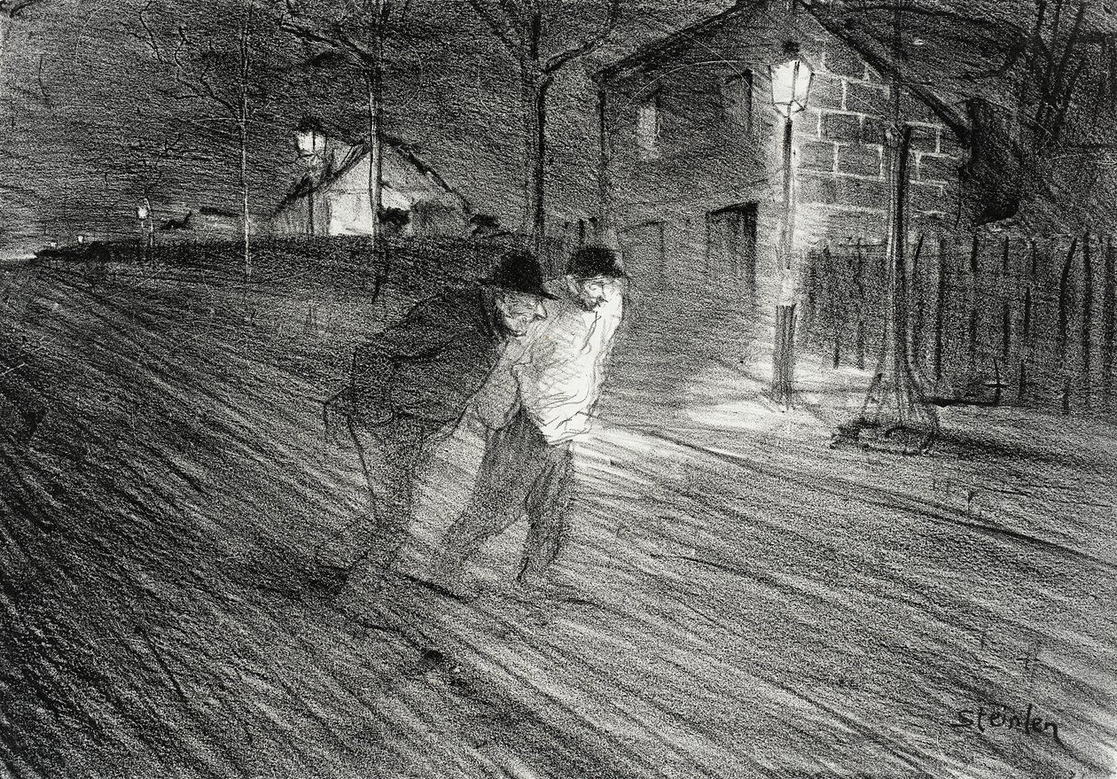 Rue Caulaincourt af Théophile Alexandre Steinlen