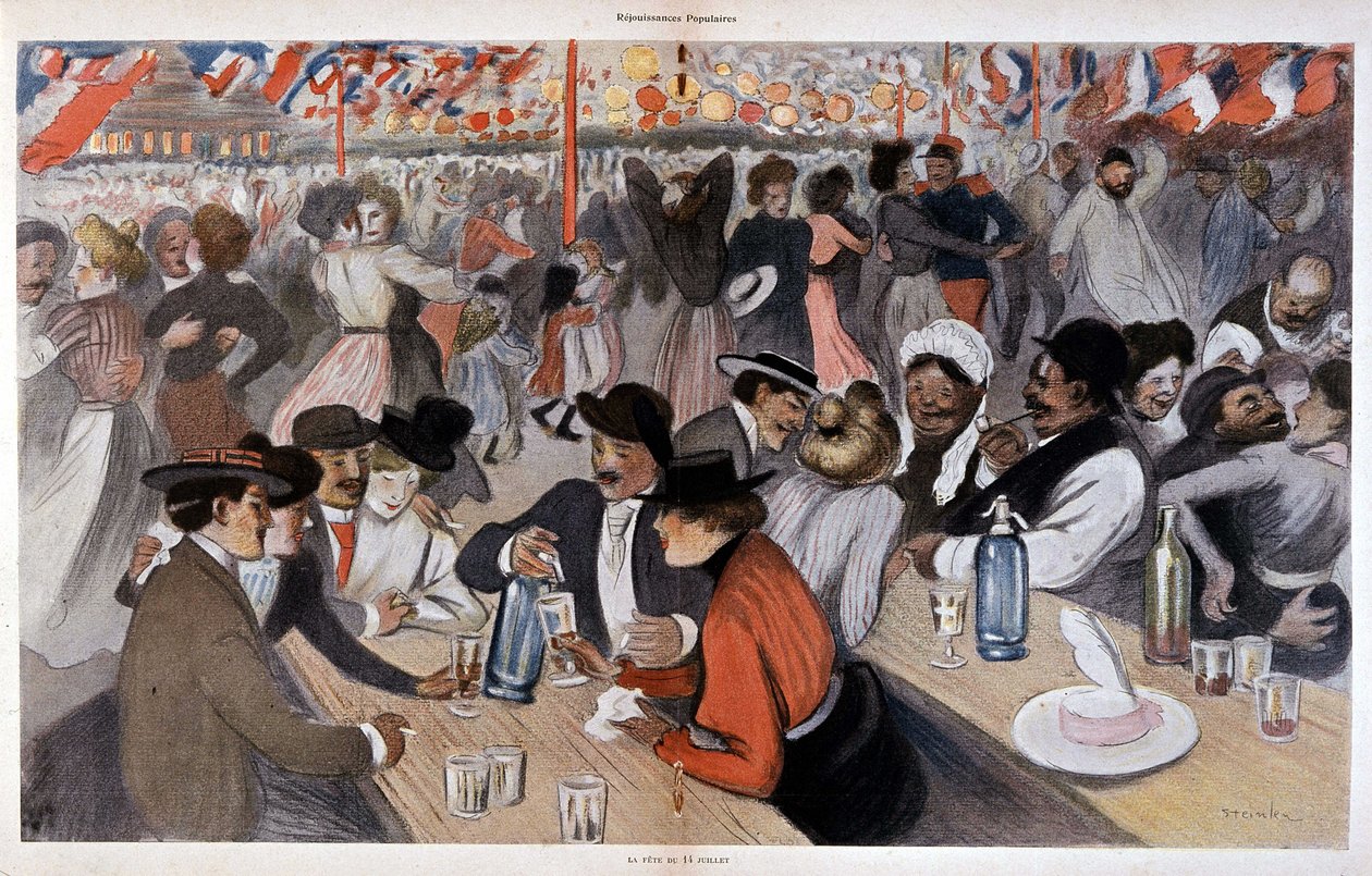 Festen 14. juli af Steinlen, n.d. v. 1902 af Théophile Alexandre Steinlen