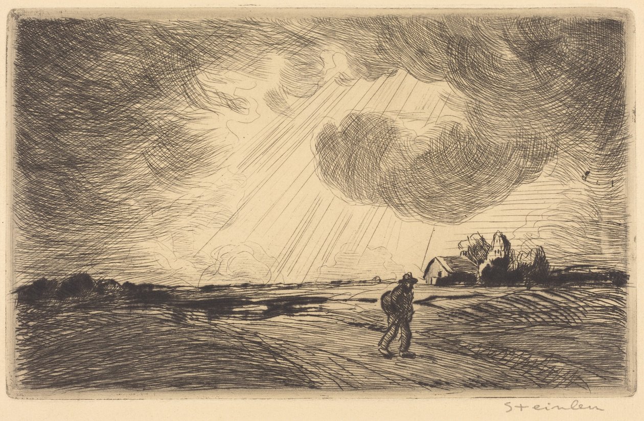 Thunder Storm (Tordenvejr) af Théophile Alexandre Steinlen
