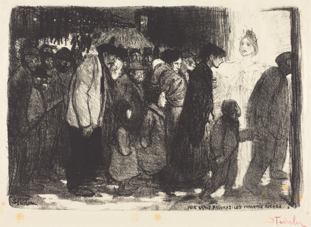 Til de sande fattige: de onde rige af Théophile Alexandre Steinlen
