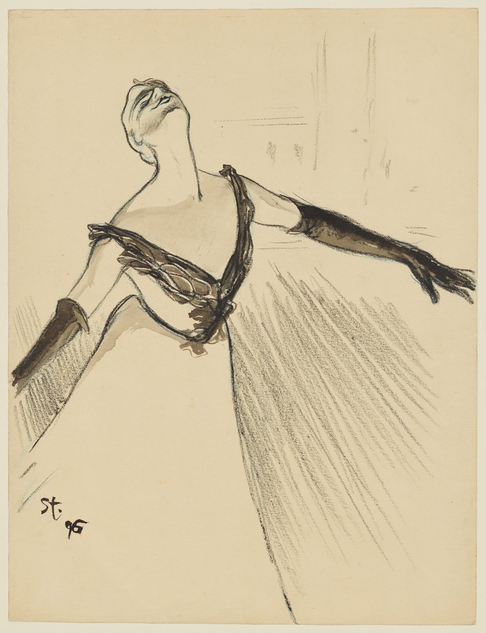 Yvette Guilbert af Théophile Alexandre Steinlen