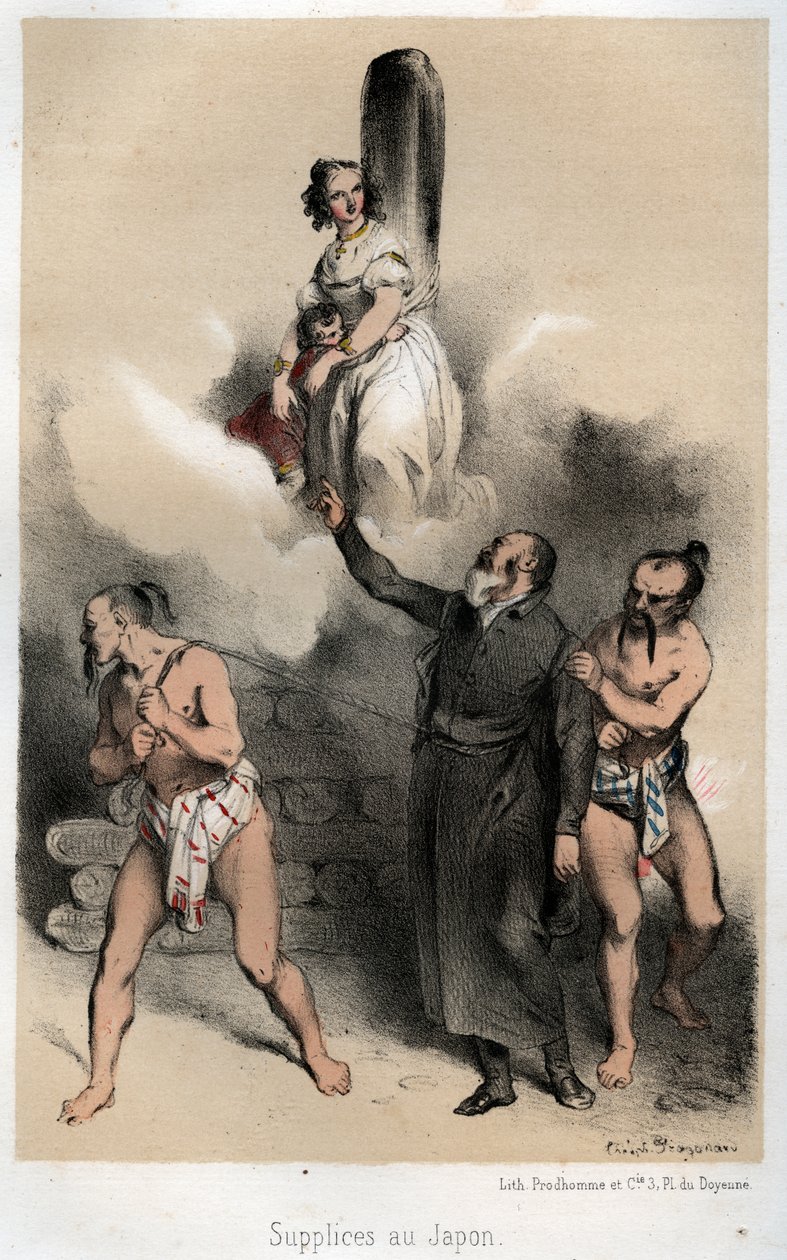 Sebastien Kimura går til sin pæl, 1845 af Theophile Evariste Fragonard
