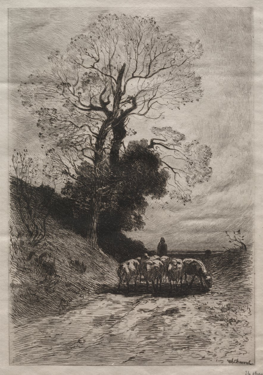 Flokkens tilbagevenden af Theophile Narcisse Chauvel
