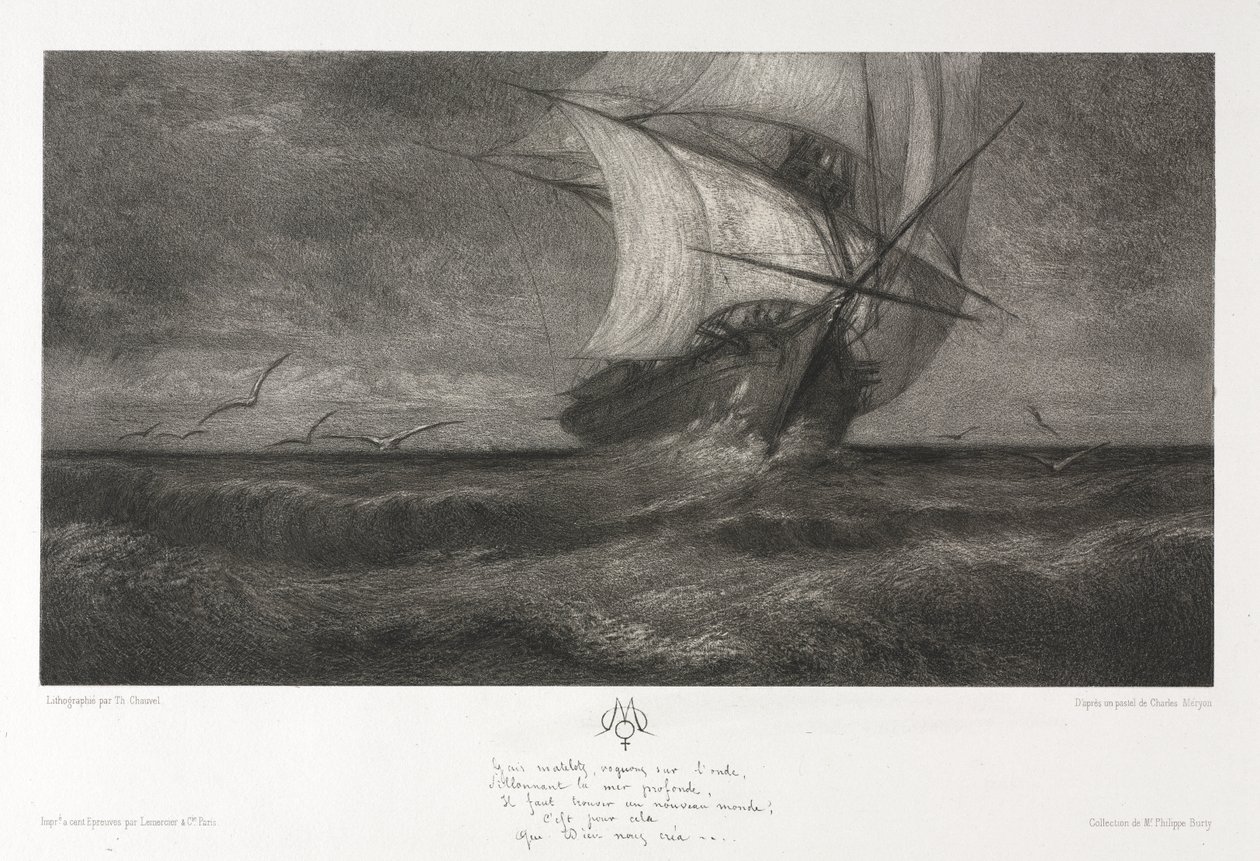 Fantomskibet eller på bølgerne af Theophile Narcisse Chauvel