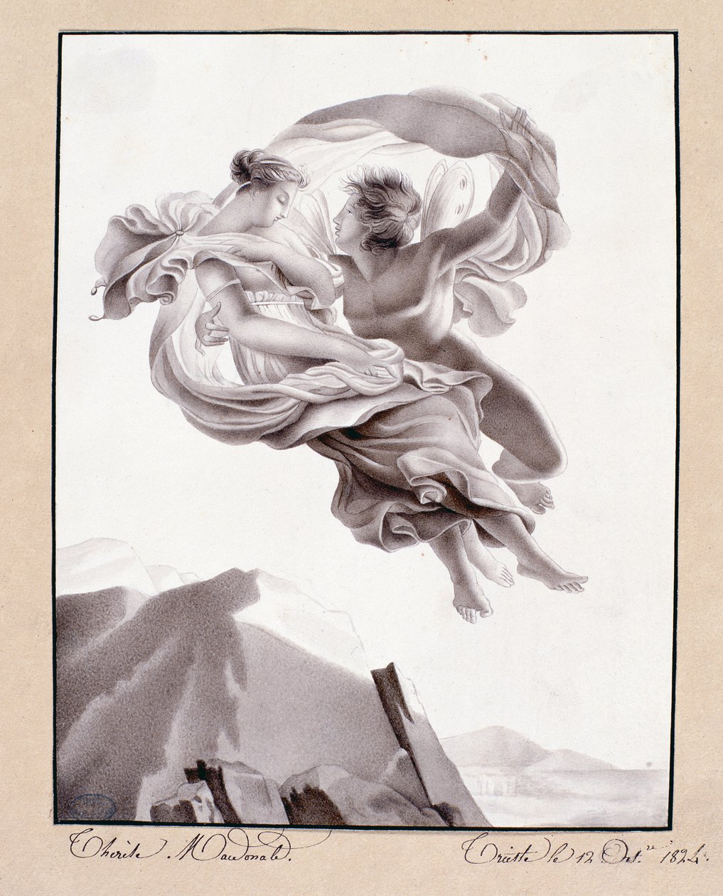 Bortførelse af Psyche, Trieste, den 12. oktober 1824 af Therèse Macdonale