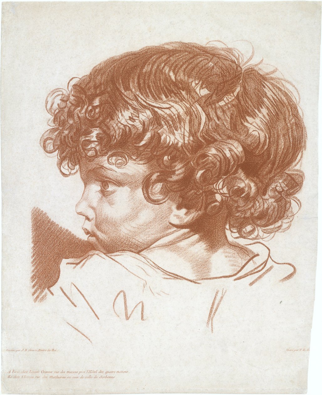 Studie, leder af en dreng, ca. 1777. af Therèse Éléonore Lingée