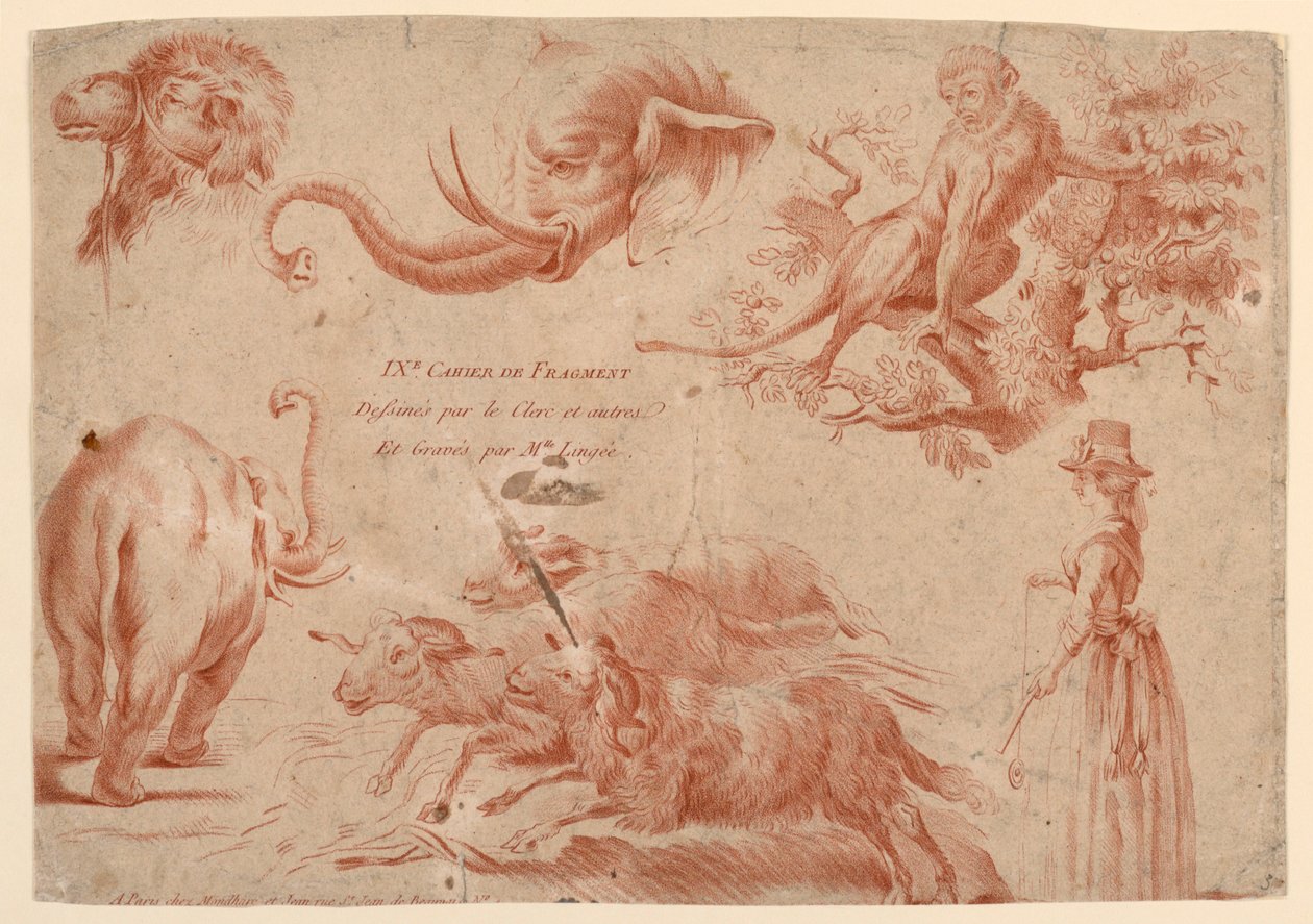 Titelside, fra "IXe Cahier de Fragment" af Therèse Éléonore Lingée