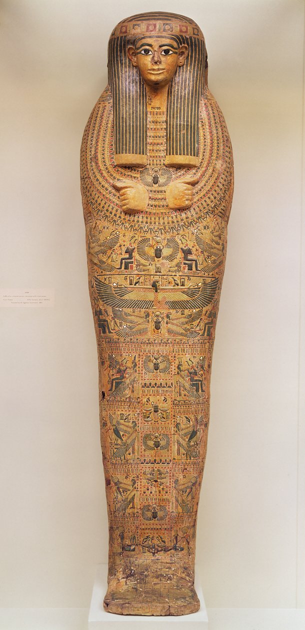 Egyptisk kiste af en unavngiven person dekoreret med rituelle scener, ca. 1050 f.Kr. (træ) af Third Intermediate Period Egyptian