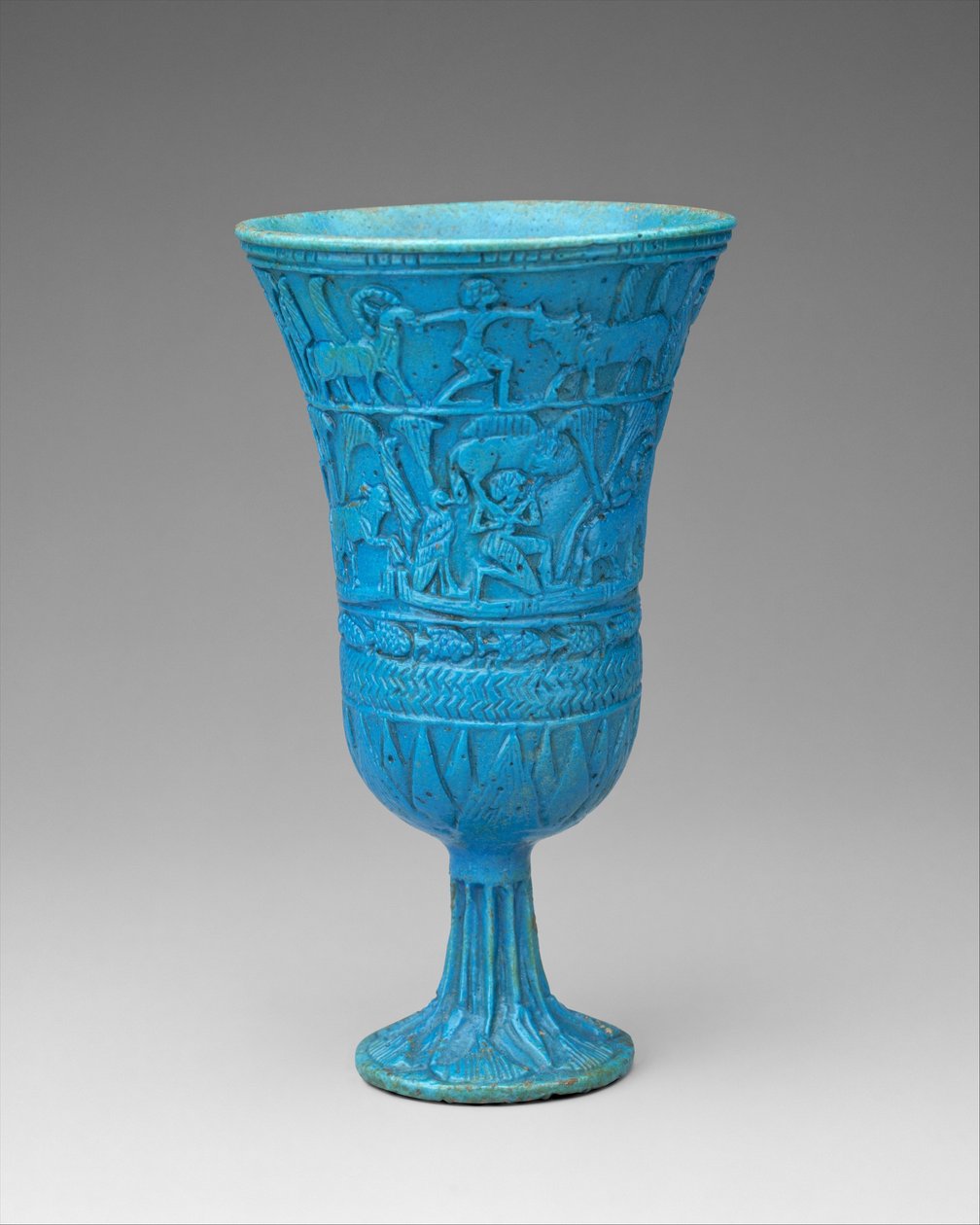Lotiform kalk, ca. 945-664 f.Kr. (fajance) af Third Intermediate Period Egyptian