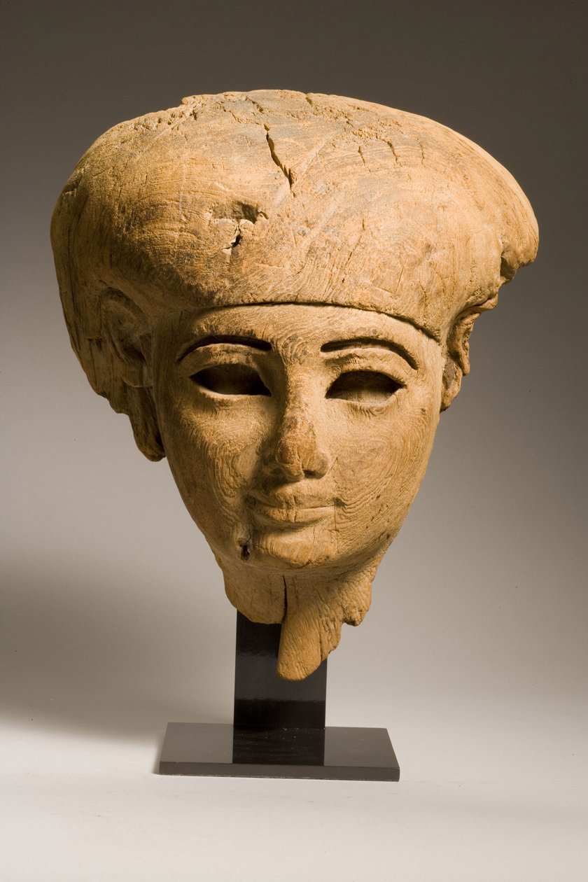 Mumie maske, tidligt 1. årtusinde f.Kr. (træ) af Third Intermediate Period Egyptian
