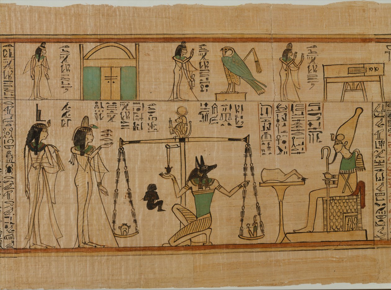 Sangeren af Amun Nanys begravelsespapyrus, x.1050 f.Kr. (papyrus, maling) af Third Intermediate Period Egyptian