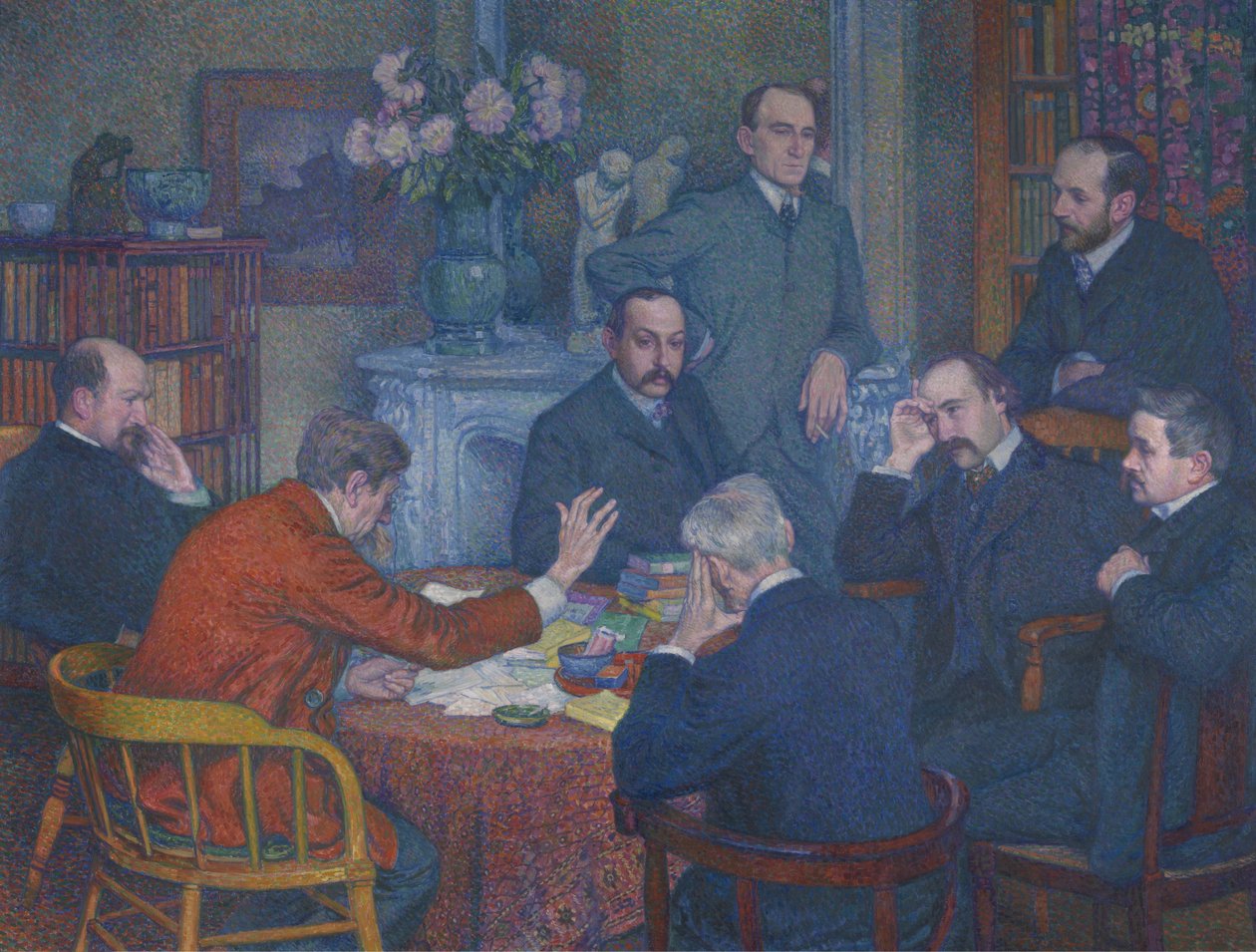 En oplæsning af Emile Verhaeren af Théo van Rysselberghe