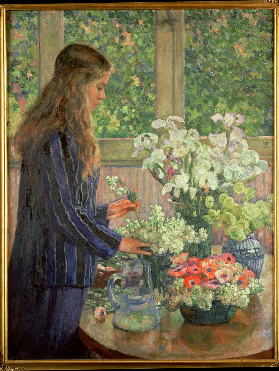 Garden Flowersdani af Théo van Rysselberghe