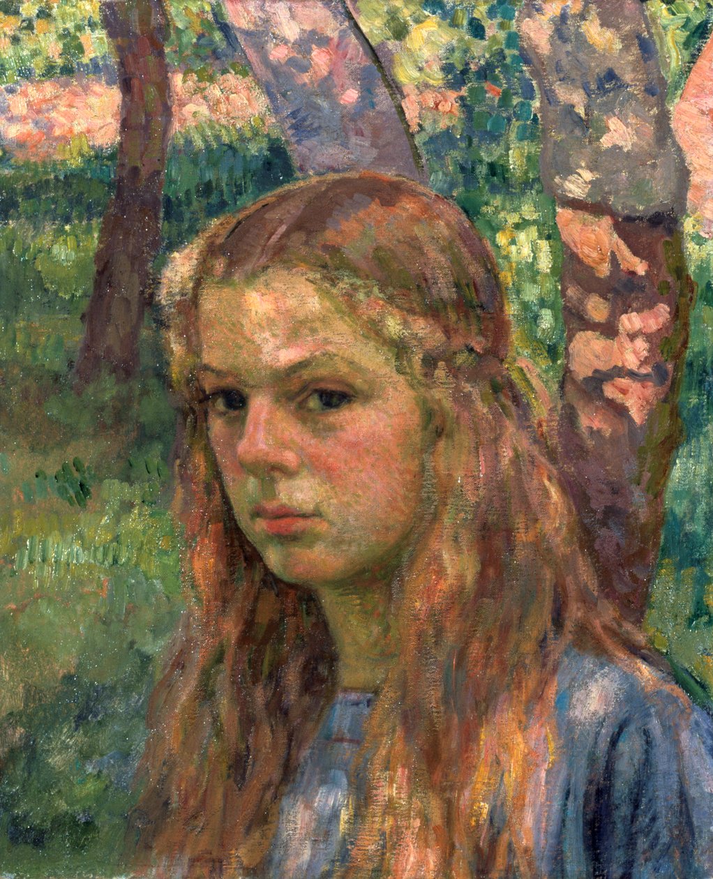 Portræt af en pige, det 20. århundrede. af Théo van Rysselberghe