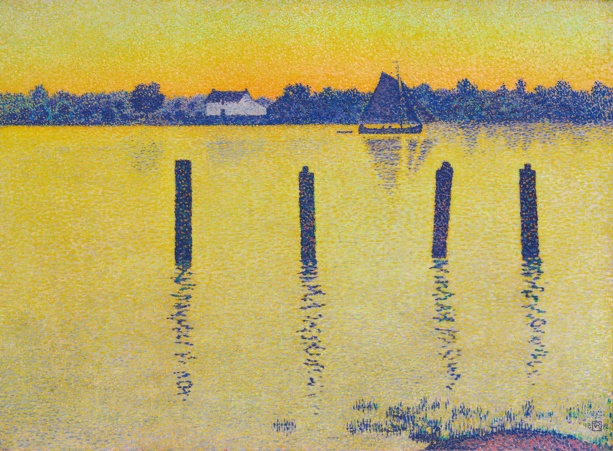 Sejlbåd på Schelde af Théo van Rysselberghe