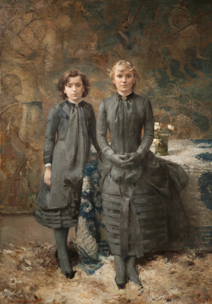 Maleren Schlobachs søstre, 1884. af Théo van Rysselberghe