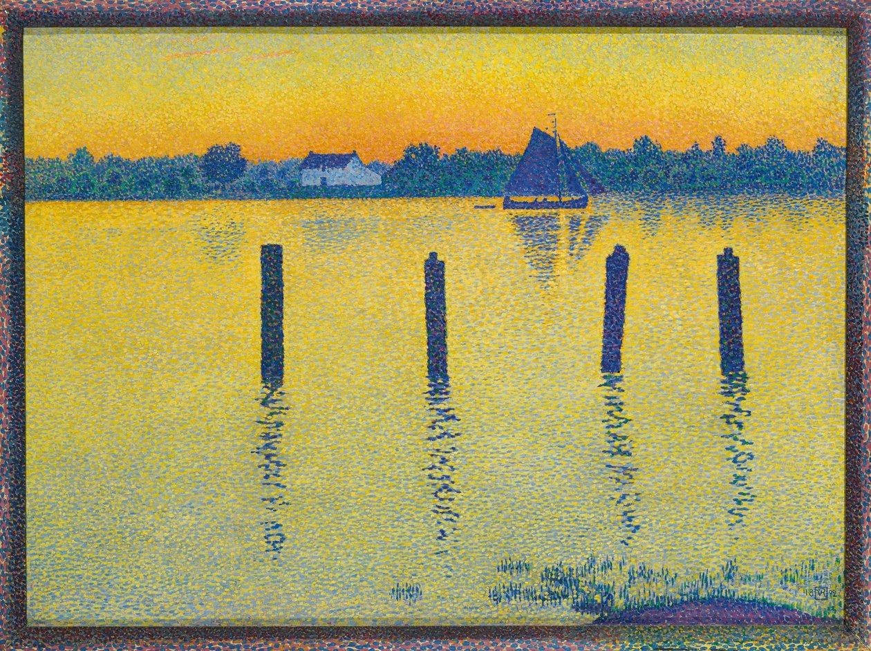Sejlbåd på floden Schelde Sejlbåd på floden Schelde, 1892. af Théo van Rysselberghe