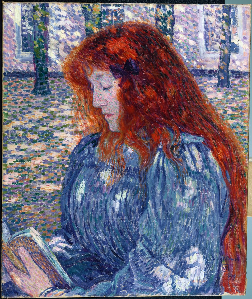 Kvinde læser, 1899 af Théo van Rysselberghe