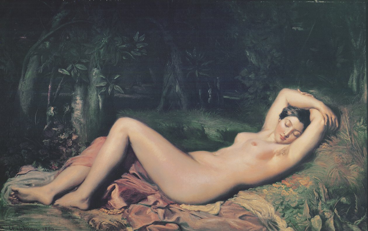 En sovende nymfe, 1850 af Théodore Chassériau