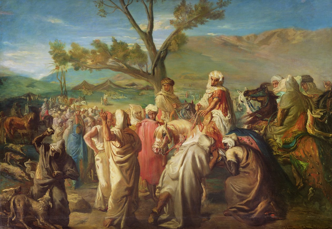 Caid besøger en Douar, 1849, af Théodore Chassériau
