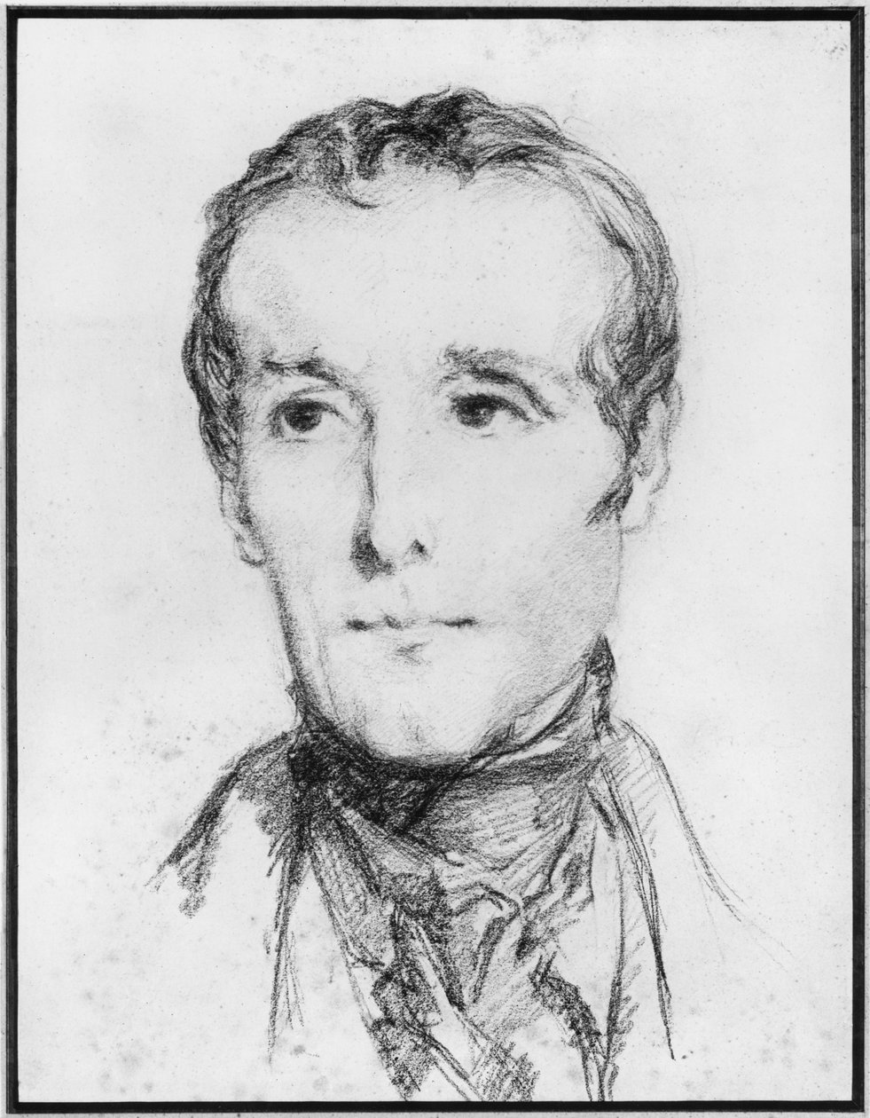 Portræt af Alphonse de Lamartine, ca. 1848 af Théodore Chassériau