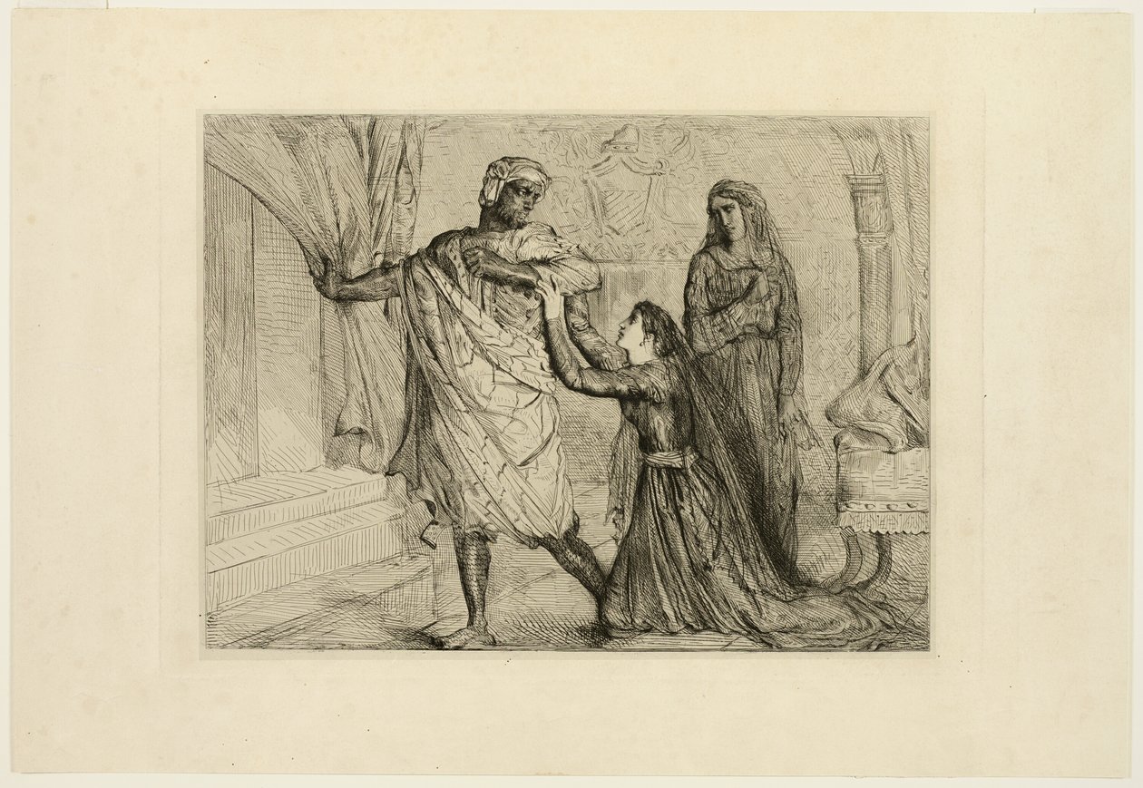 Væk!, tallerken syv fra Othello af Théodore Chassériau