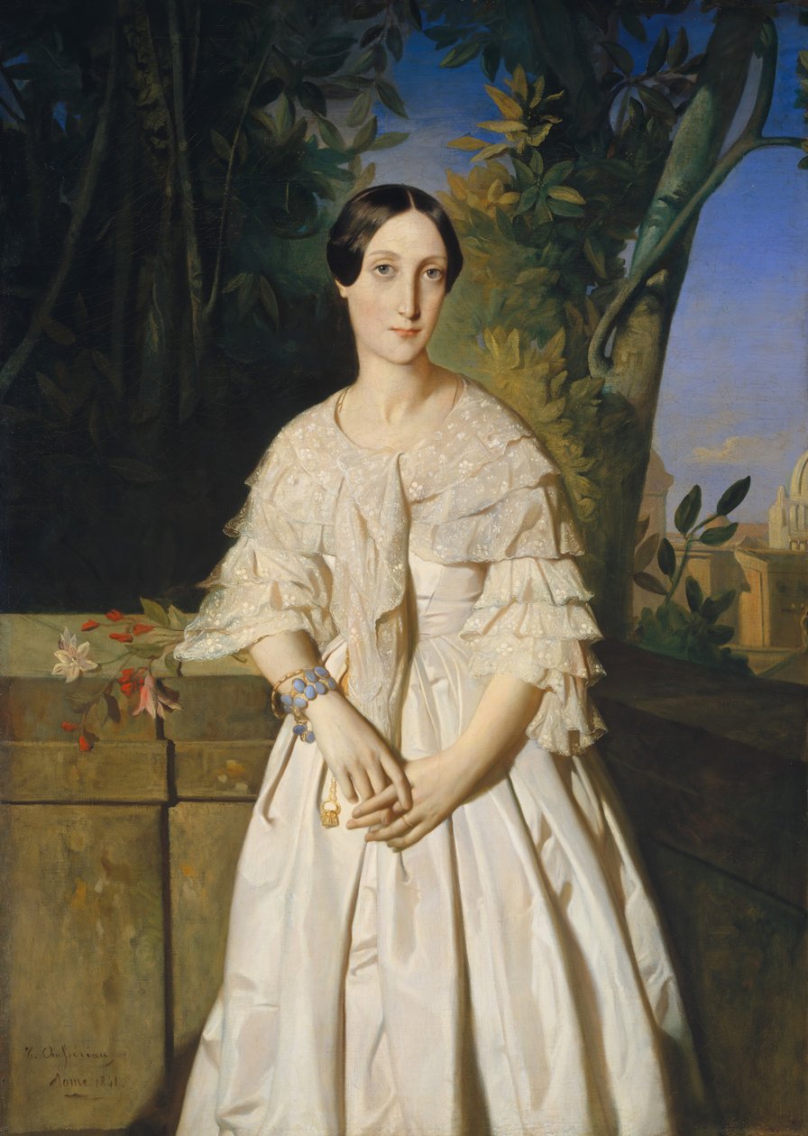 Grevinde af La Tour-Maubourg Marie-Louise-Charlotte-Gabrielle Thomas de Pange..., 1841. af Théodore Chassériau