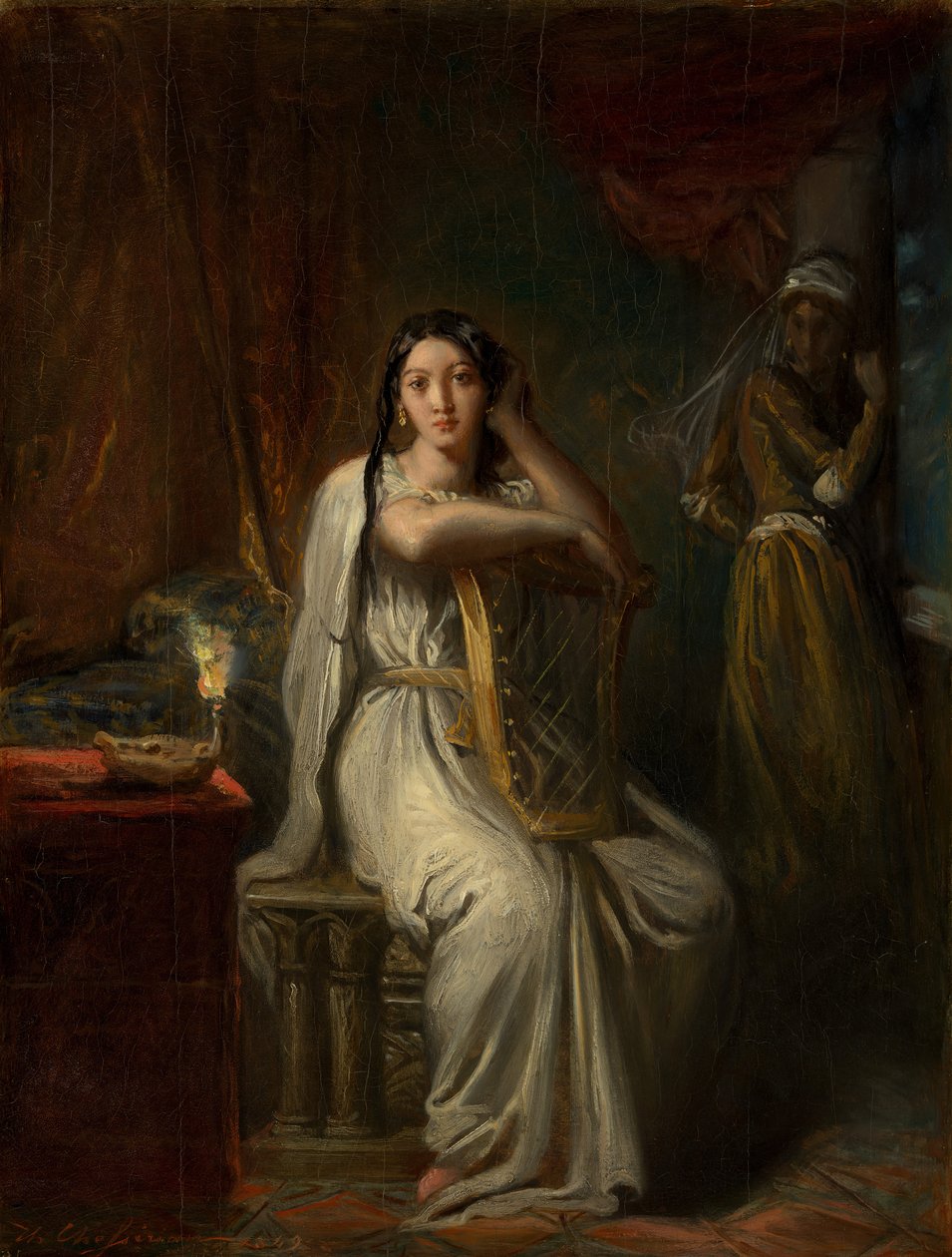 Desdemona The Song of the Willow, 1849. af Théodore Chassériau
