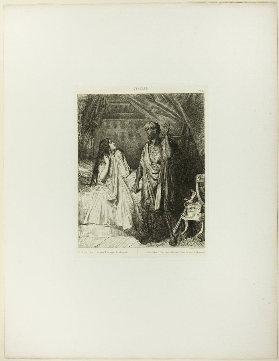 Har du bedt i aften, Desdemona, plade tolv fra Othello af Théodore Chassériau