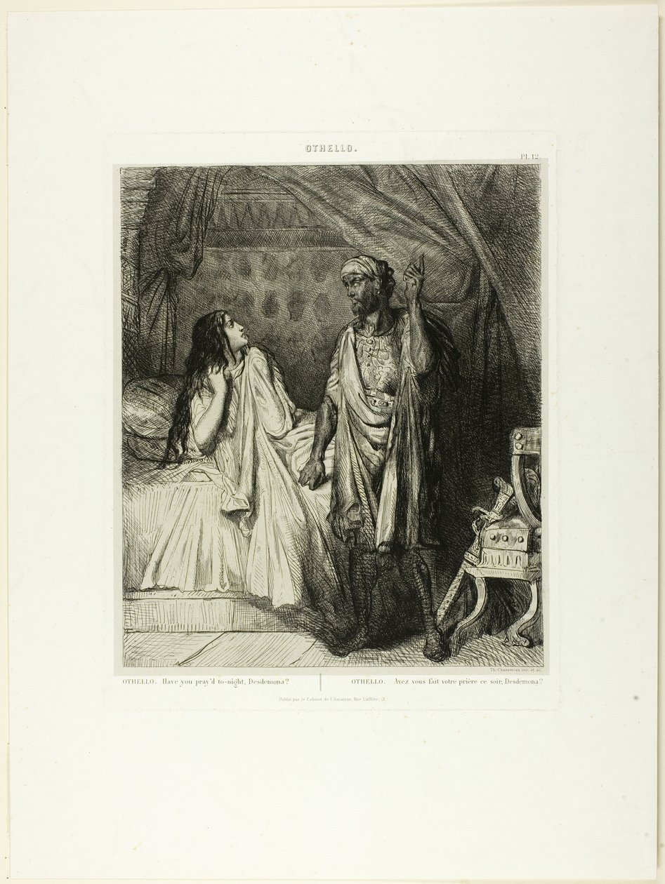 Har du bedt i aften, Desdemona, plade tolv fra Othello af Théodore Chassériau