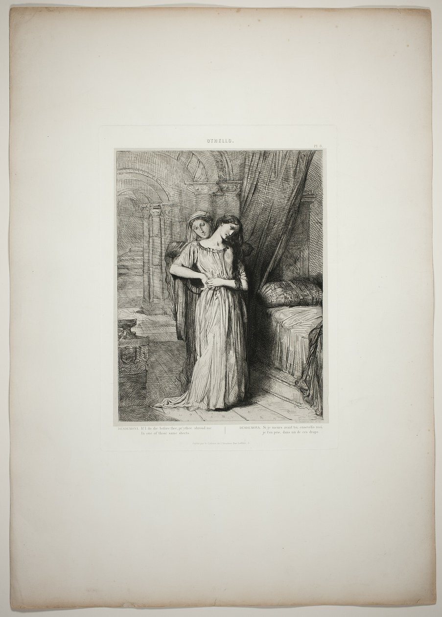 If I Do Die Before Thee, plade otte fra Othello af Théodore Chassériau