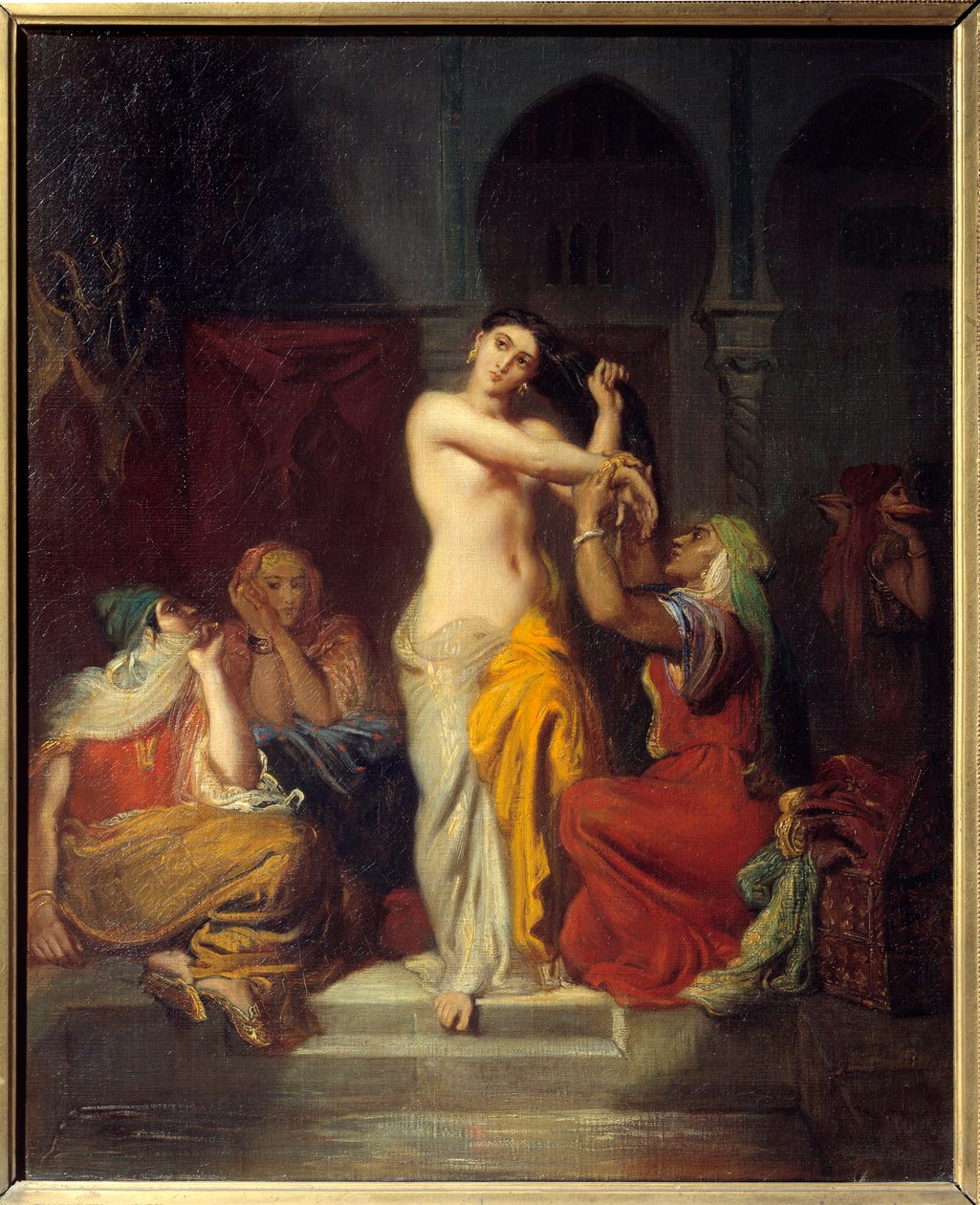 Maurisk kvinde forlader badet Maleri af Theodore Chasseriau (1819-1856) 1854 Strasbourg, Musee des Beaux Arts af Théodore Chassériau