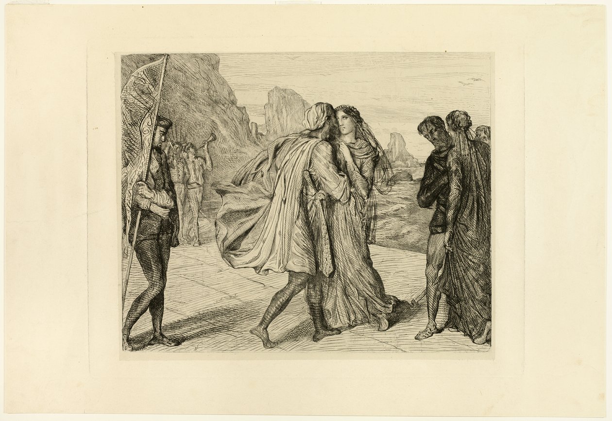 O My Fair Warrior!, tallerken fem fra Othello af Théodore Chassériau