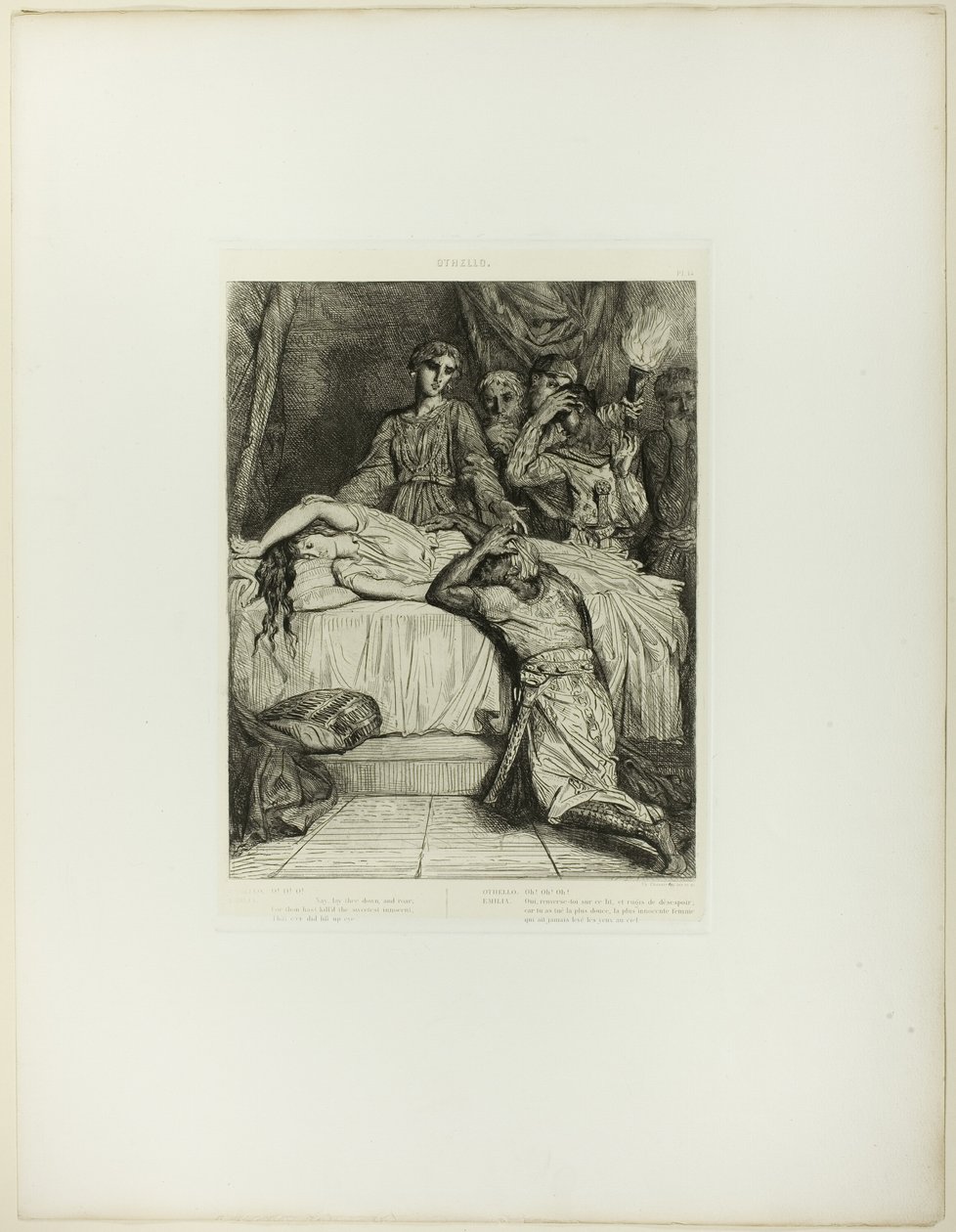 Åh! Åh! Åh!, tallerken fjorten fra Othello af Théodore Chassériau