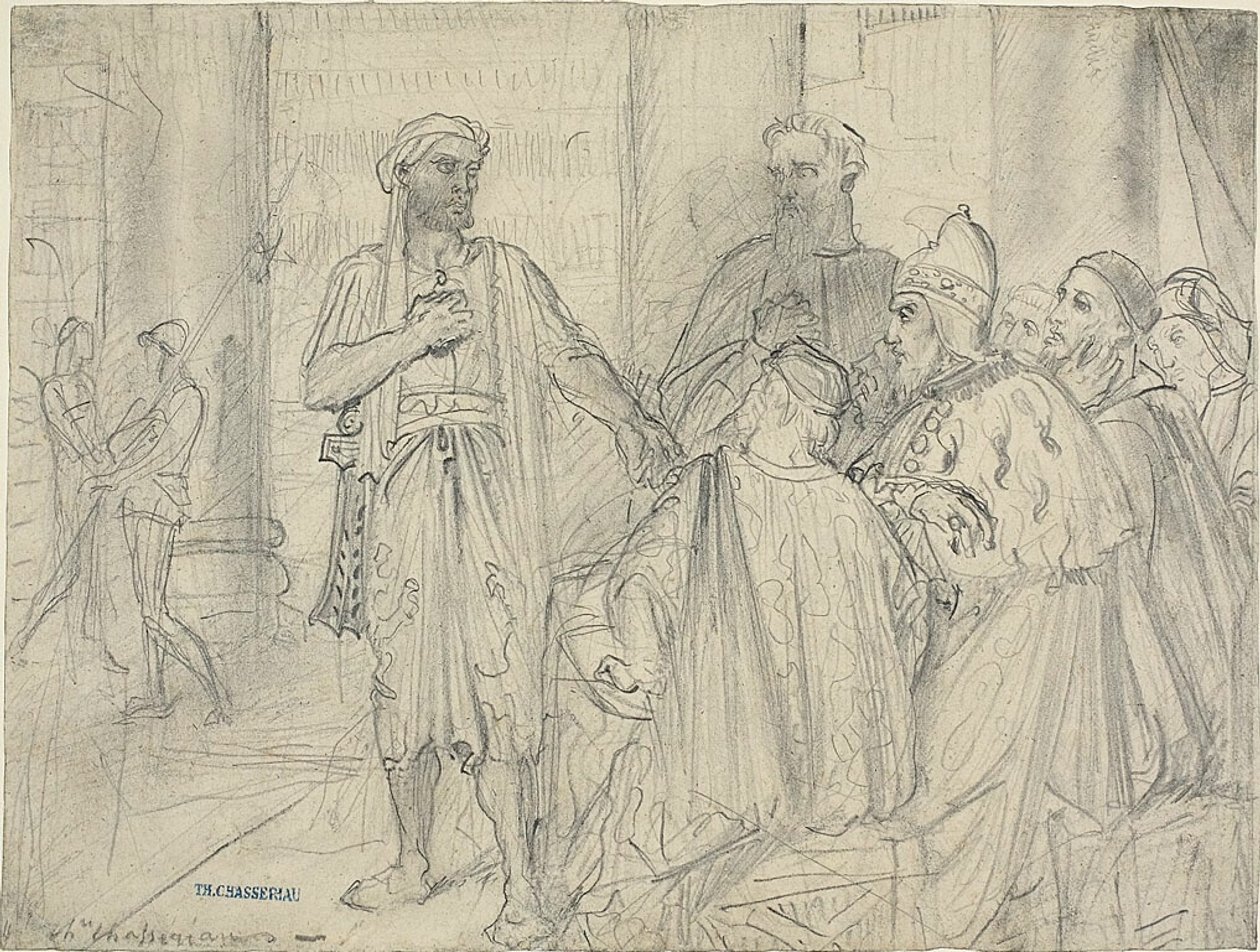 Othellos tale til senatorerne i Venedig af Théodore Chassériau