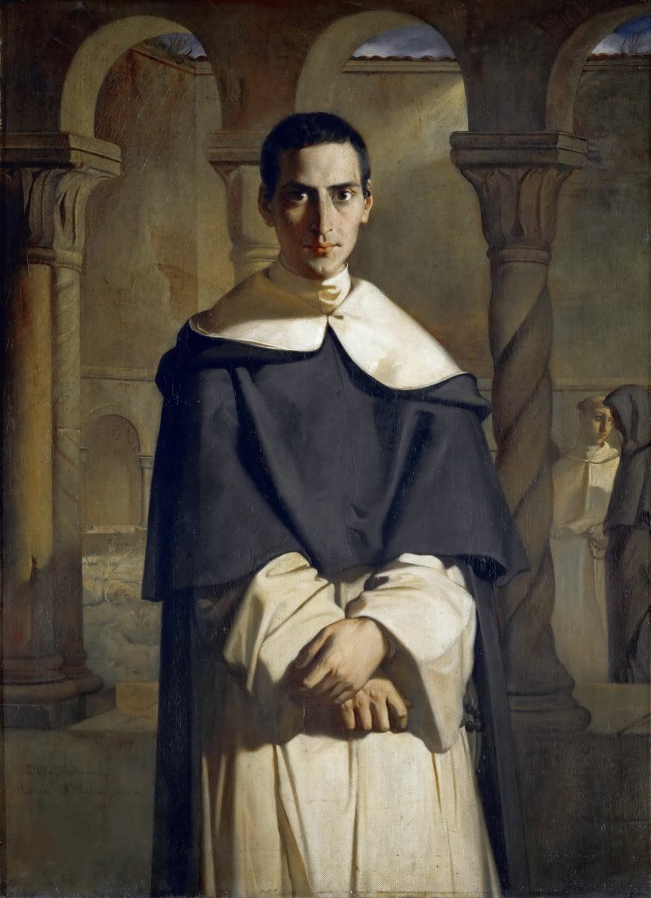 Portræt af Henri Dominique Lacordaire, 1840. af Théodore Chassériau