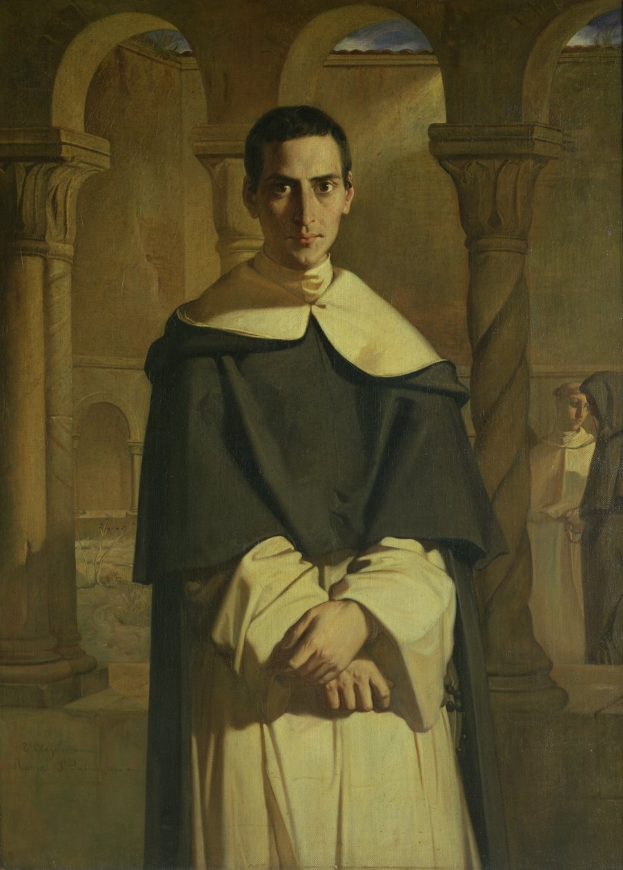 Portræt af Jean Baptiste Henri Lacordaire (1802-61), fransk prælat og teolog, 1841 af Théodore Chassériau