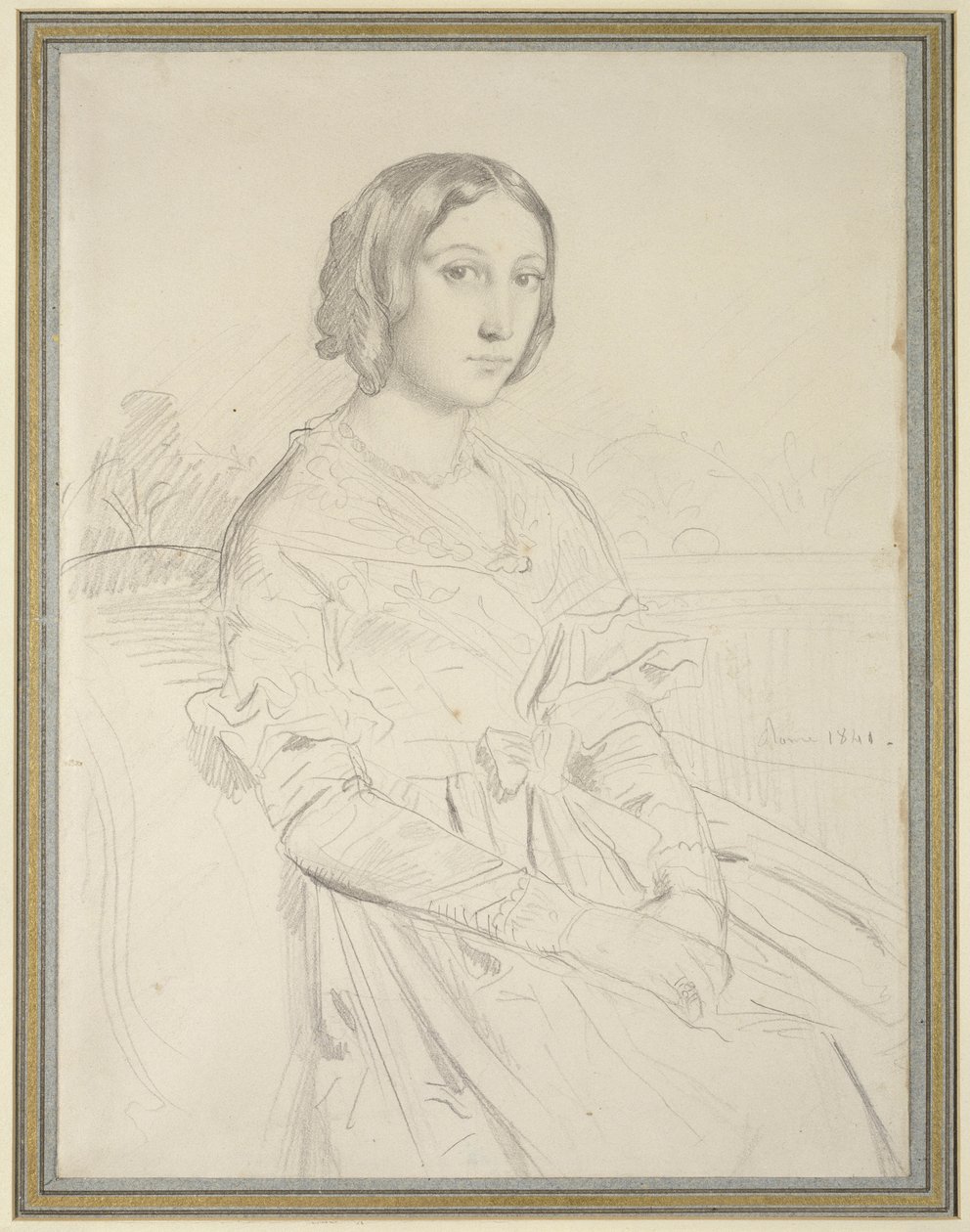 Portræt af en ung kvinde, 1841 af Théodore Chassériau