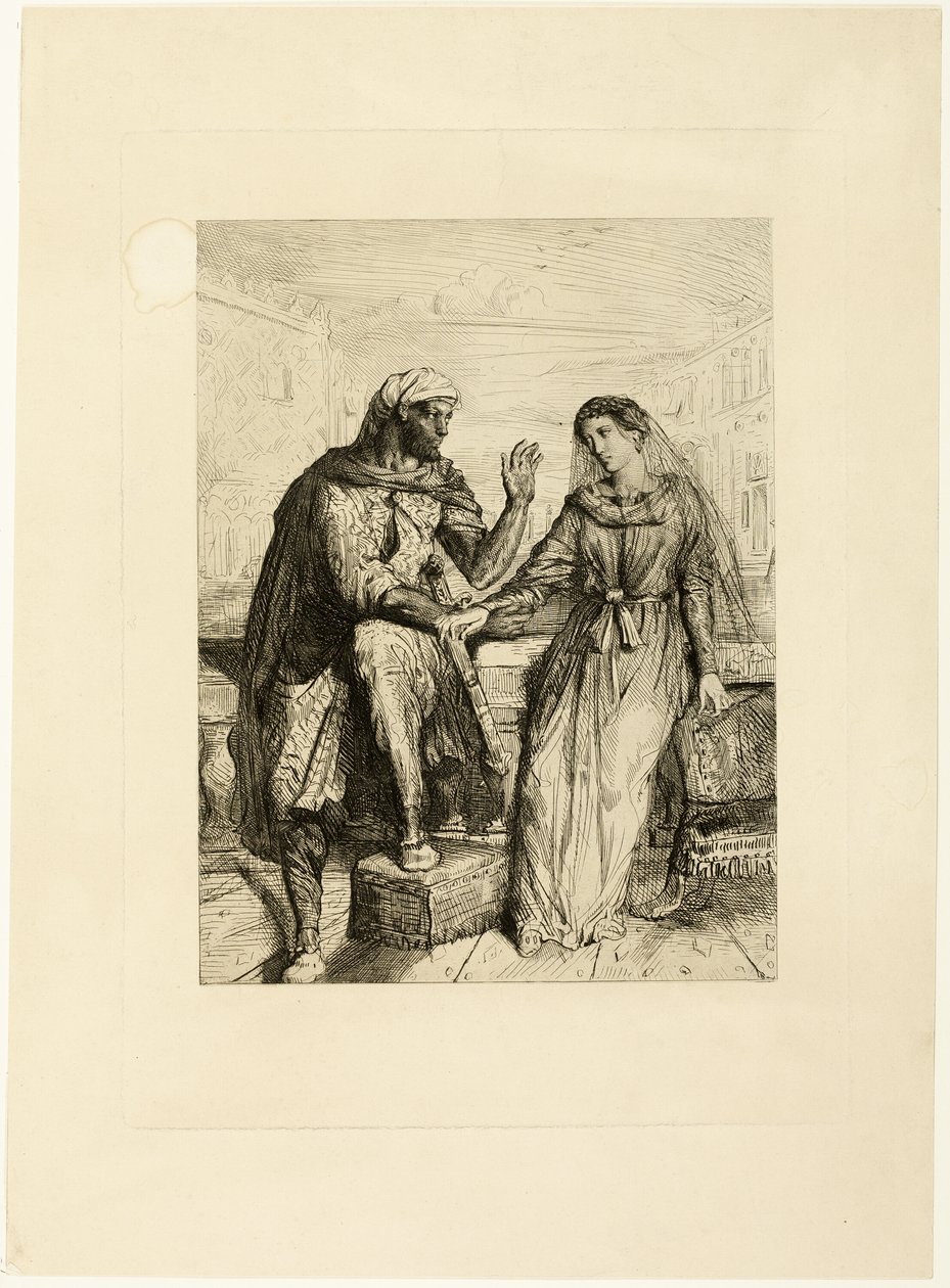 Hun takkede mig, plade to fra Othello af Théodore Chassériau
