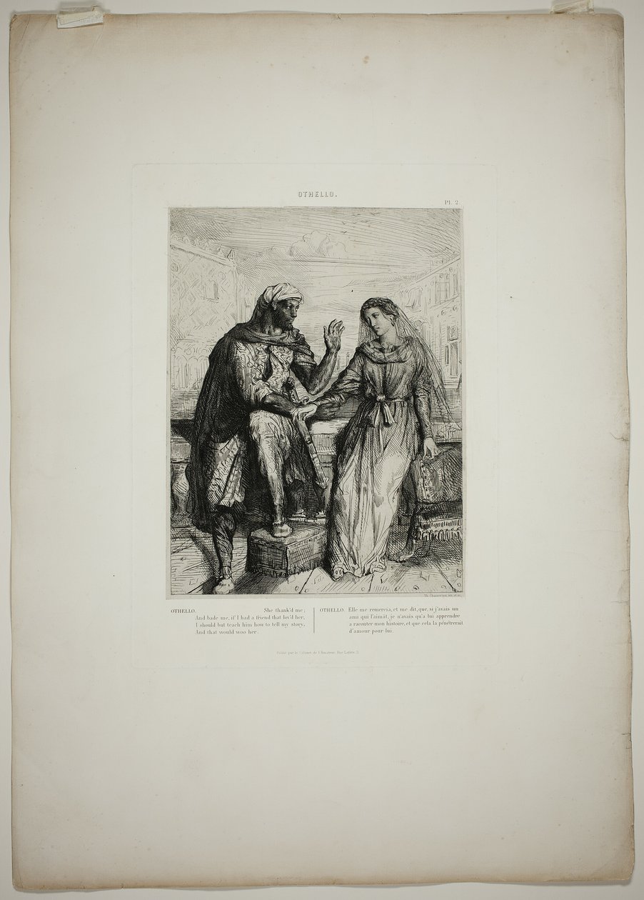 Hun takkede mig, plade to fra Othello af Théodore Chassériau