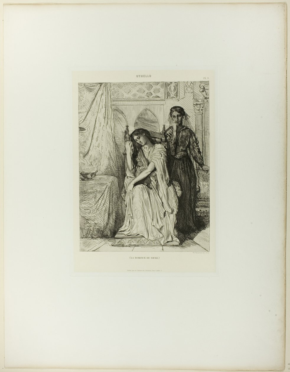 Pilesangen, plade ni fra Othello af Théodore Chassériau