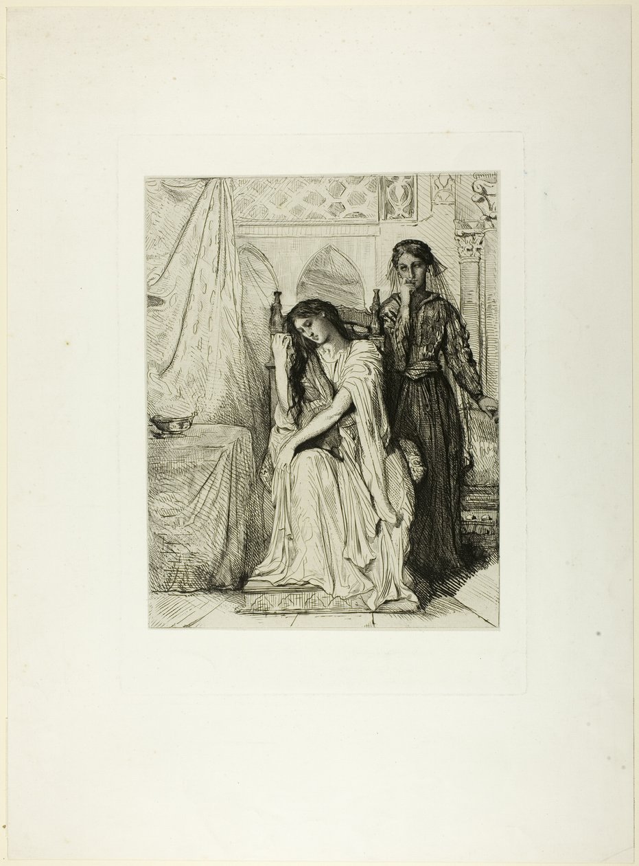 Pilesangen, tallerken ni fra Othello af Théodore Chassériau