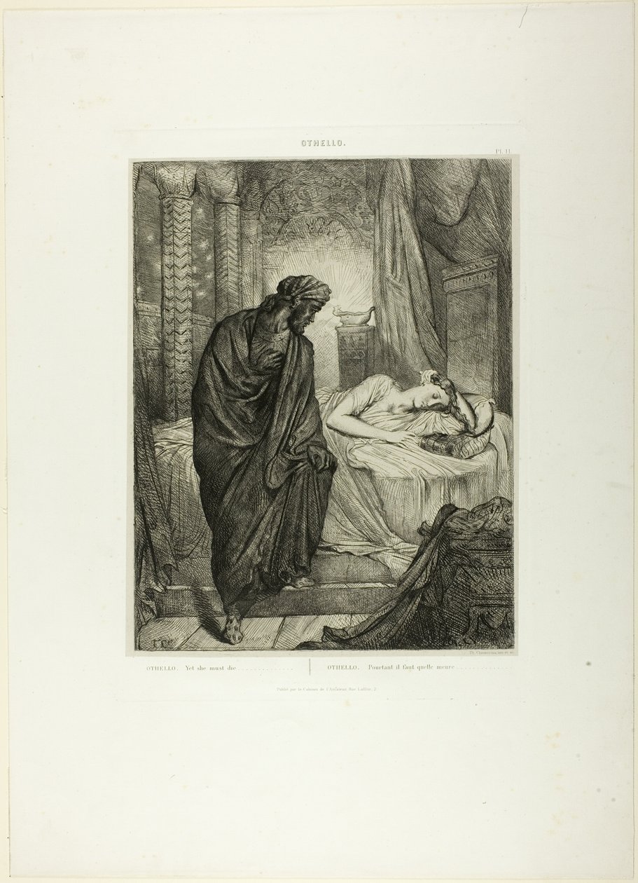 Yet She Must Die, tallerken elleve fra Othello af Théodore Chassériau