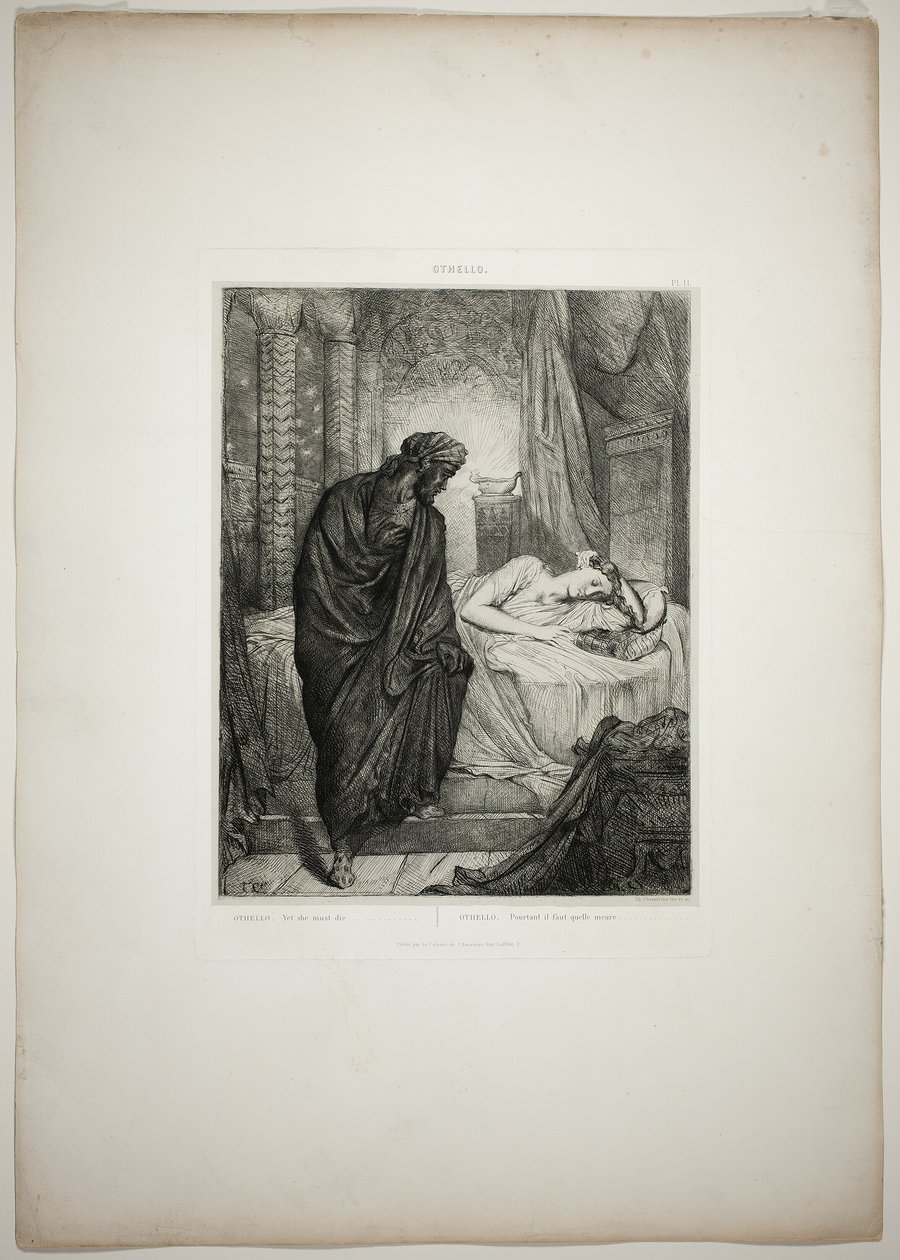Yet She Must Die, planche 11 fra Othello af Théodore Chassériau