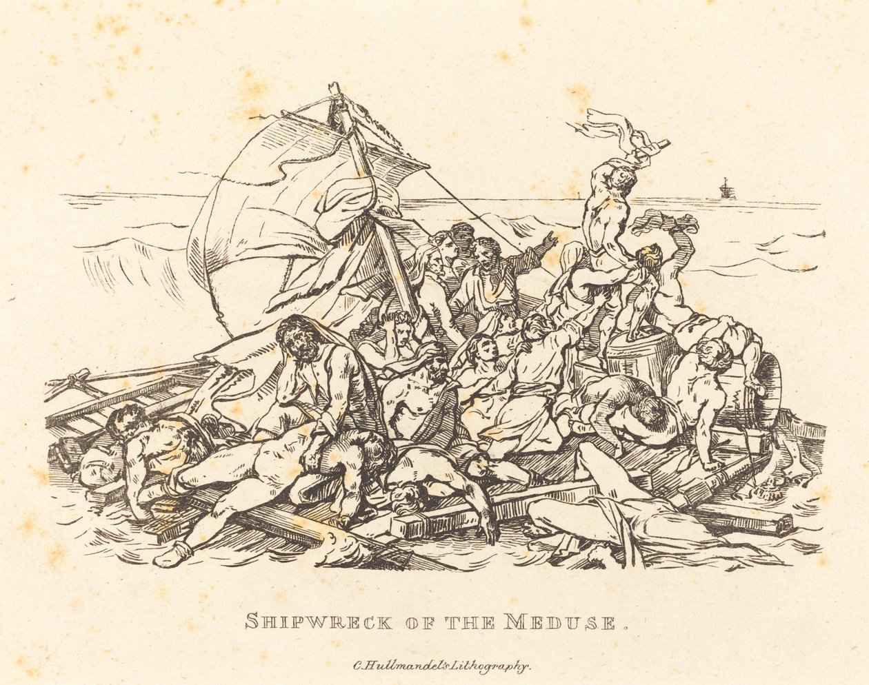 Forlis af Meduse af Théodore Gericault and Nicolas Toussaint Charlet