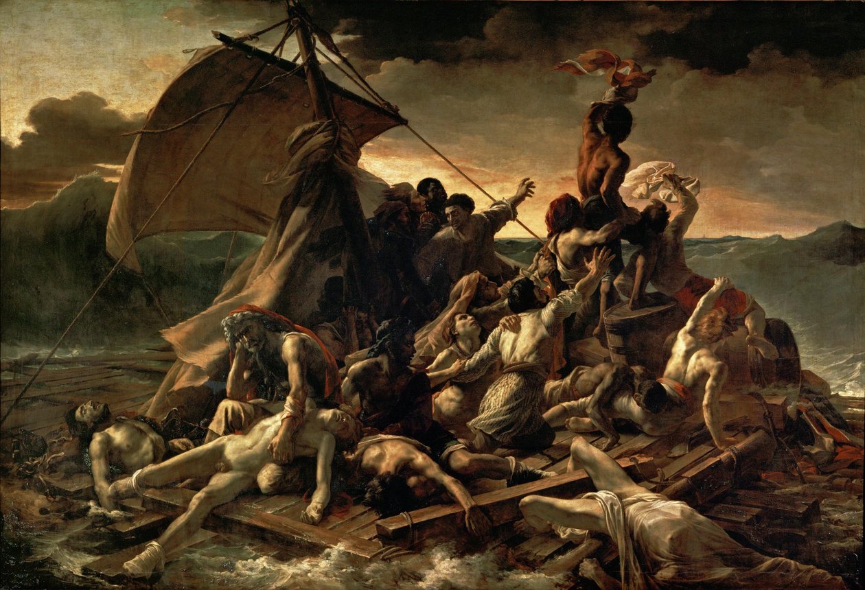 Fransk:  Le Radeau de La Méduse Medusas flåde af Theodore Gericault