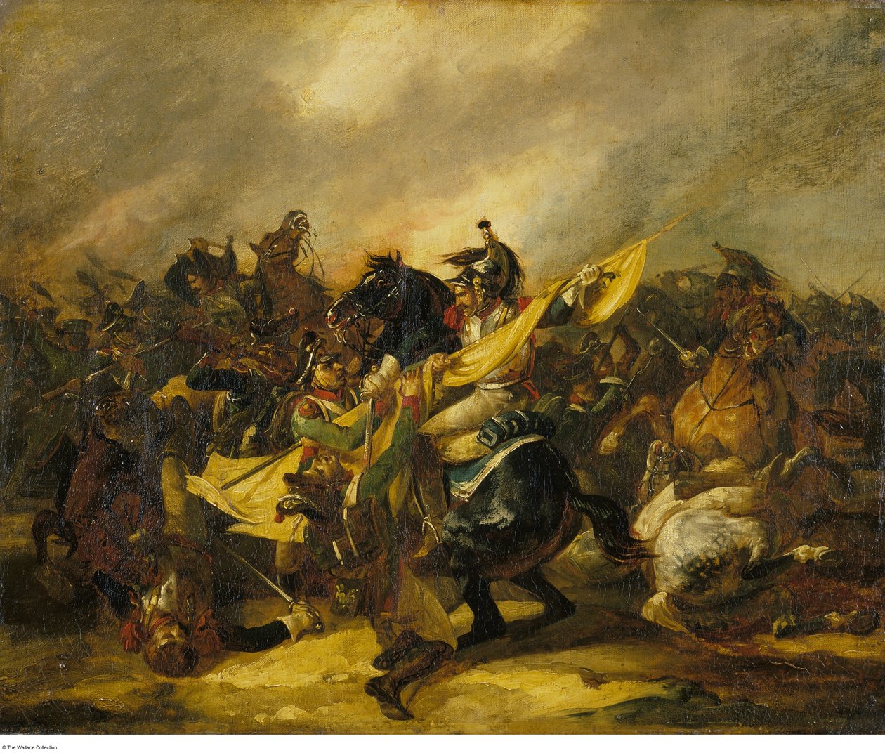 Géricault - Et angreb af kyrassier, ca. 1822 - ca. 1823 af Theodore Gericault