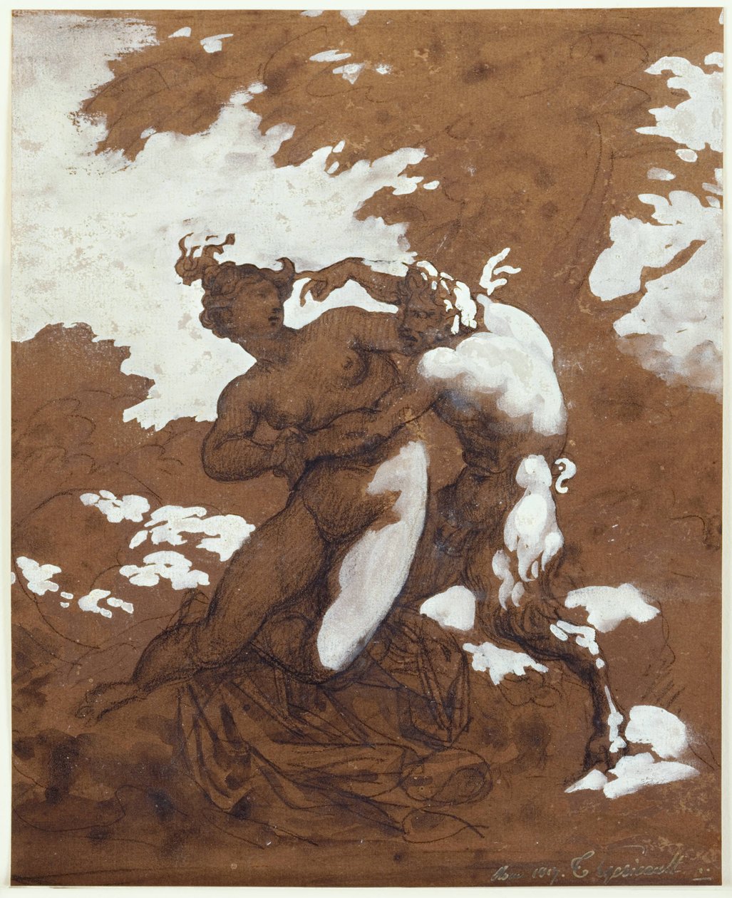 Satyr and Nymph af Theodore Gericault